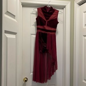 Curtain Call Burgundy Dance Costume Adult Small-Lyrical/Contemporary